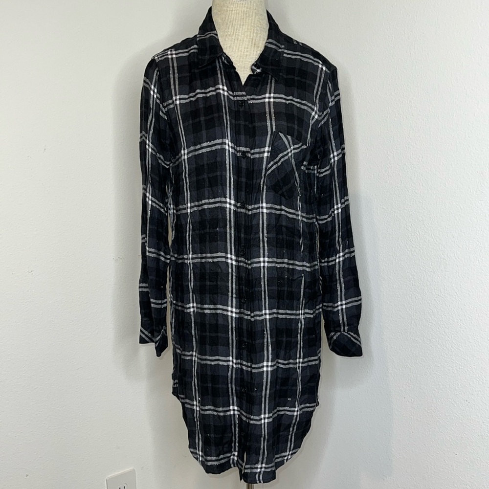 🔹 Rails Bianca Flannel Shirtdress
